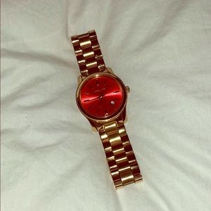 Michael Kors Gold Watch with Orange Face